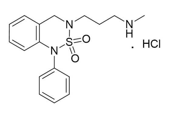 3-(3-(methylamino)propyl)-1-phenyl-3,4-dihydro-1H-benzo[c][1,2,6]thiadiazine 2,2-dioxide hydrochloride