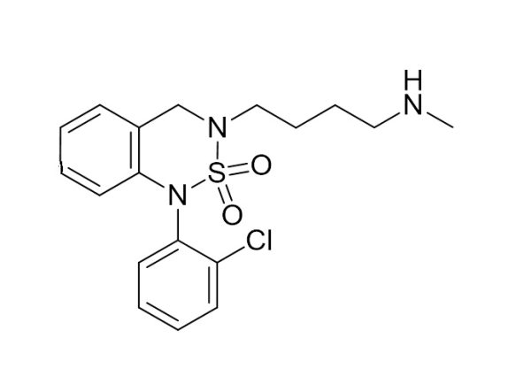 1-(2-chlorophenyl)-3-(4-(methylamino)butyl)-3,4-dihydro-1H-benzo[c][1,2,6]thiadiazine 2,2-dioxide