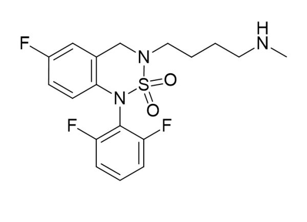 1-(2,6-difluorophenyl)-6-fluoro-3-(4-(methylamino)butyl)-3,4-dihydro-1H-benzo[c][1,2,6]thiadiazine 2,2-dioxide