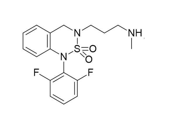 1-(2,6-difluorophenyl)-3-(3-(methylamino)propyl)-3,4-dihydro-1H-benzo[c][1,2,6]thiadiazine 2,2-dioxide