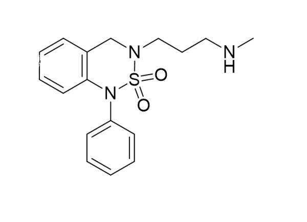 3-(3-(methylamino)propyl)-1-phenyl-3,4-dihydro-1H-benzo[c][1,2,6]thiadiazine 2,2-dioxide