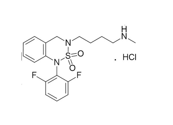 1-(2,6-difluorophenyl)-3-(4-(methylamino)butyl)-3,4-dihydro-1H-benzo[c][1,2,6]thiadiazine 2,2-dioxide hydrochloride