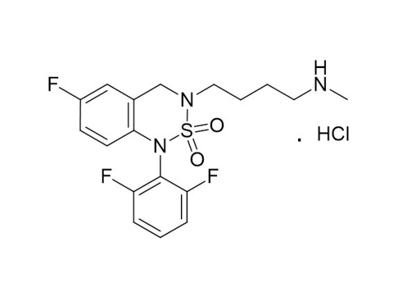 1-(2,6-difluorophenyl)-6-fluoro-3-(4-(methylamino)butyl)-3,4-dihydro-1H-benzo[c][1,2,6]thiadiazine 2,2-dioxide hydrochloride