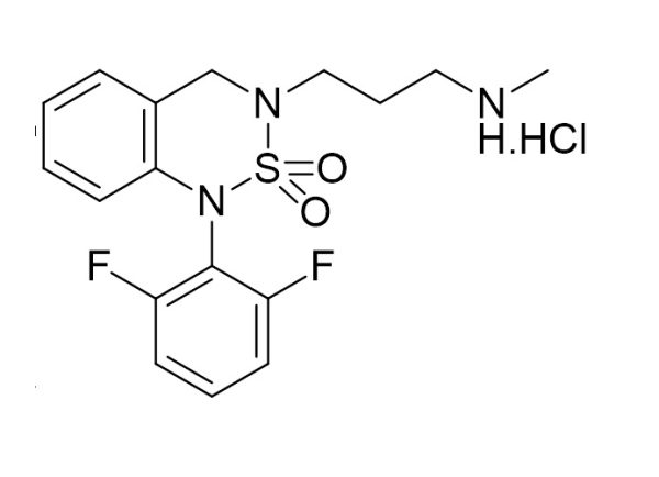 1-(2,6-difluorophenyl)-3-(3-(methylamino)propyl)-3,4-dihydro-1H-benzo[c][1,2,6]thiadiazine 2,2-dioxide hydrochloride