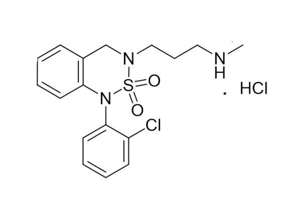 1-(2-chlorophenyl)-3-(3-(methylamino)propyl)-3,4-dihydro-1H-benzo[c][1,2,6]thiadiazine 2,2-dioxide hydrochloride