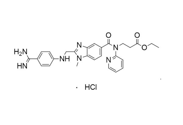 ethyl 3-(2-(((4-cyanophenyl)amino)methyl)-1-methyl-N-(pyridin-2-yl)-1H-benzo[d]imidazole-5-carboxamido)propanoate