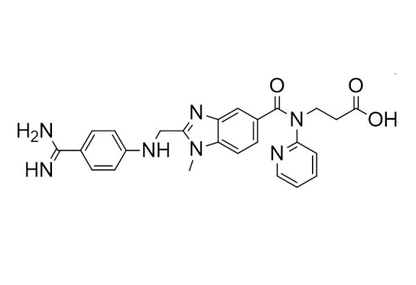 3-(2-(((4-carbamimidoylphenyl)amino)methyl)-1-methyl-N-(pyridin-2-yl)-1H-benzo[d]imidazole-5-carboxamido)propanoic acid